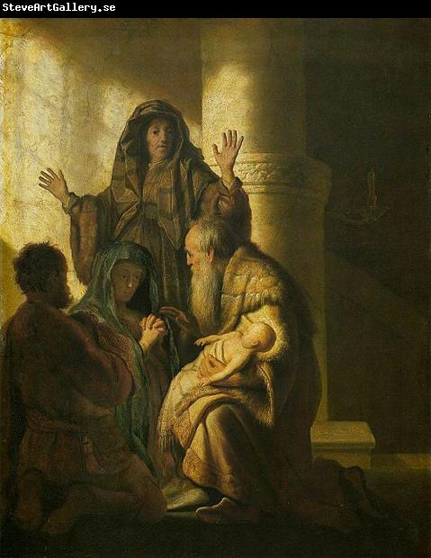 Rembrandt Peale Simeon and Anna Recognize the Lord in Jesus